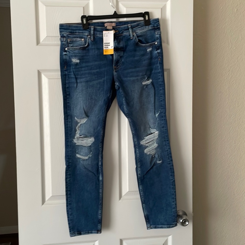H&M Dark Wash, Size 14, Skinny Jeans